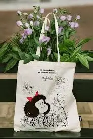 BOLSA DE TELA DE LA COMPRA MAFALDA FLORES