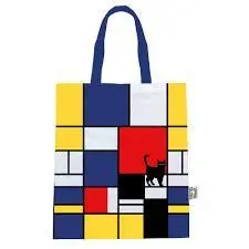 BOLSA DE TELA ALGODON GATO MONDRIAN