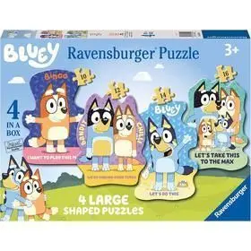 PUZZLE SHAPED 4 IN A BOX BLUEY