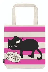 BOLSA DE TELA DE LA COMPRA HANG OUT ED THE CAT
