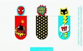 MARCAPAGINAS MAGNETICO SUPER HEROES 6 UNIDADES