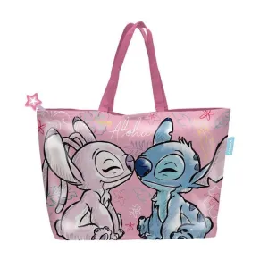 BOLSO PLAYA 48X32CM STITCH CON CREMALLERA BOLSO PLAYA 48X32CM STITCH CON CREMALLERA