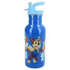 BOTELLA ALUMINIO CON PAJITA 500ML PAW PATROL TAKE A SIP