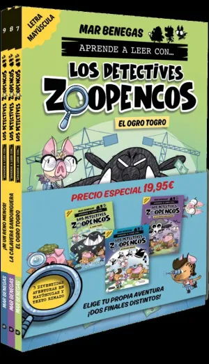 PACK APRENDER A LEER CON... ¡LOS DETECTIVES ZOOPENCOS! 7, 8 Y 9: EN LETRA MAYÚSC
