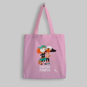 BOLSA DE TELA 'CHICAS PIRATA' - COLOR ROSA