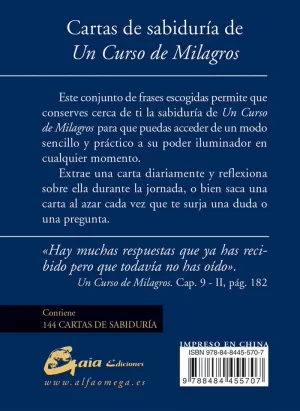 CARTAS DESABIDURIA DE UN CURSO DE MILAGROS